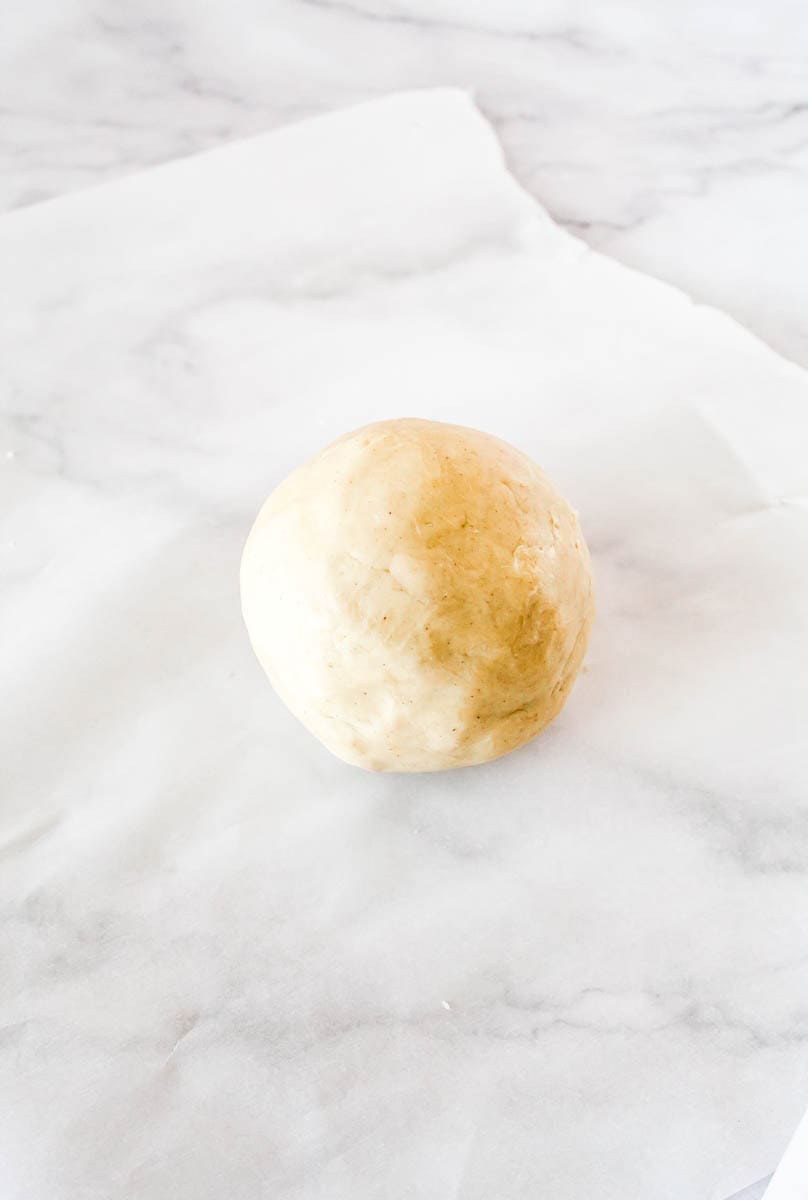 Dough in ball form.