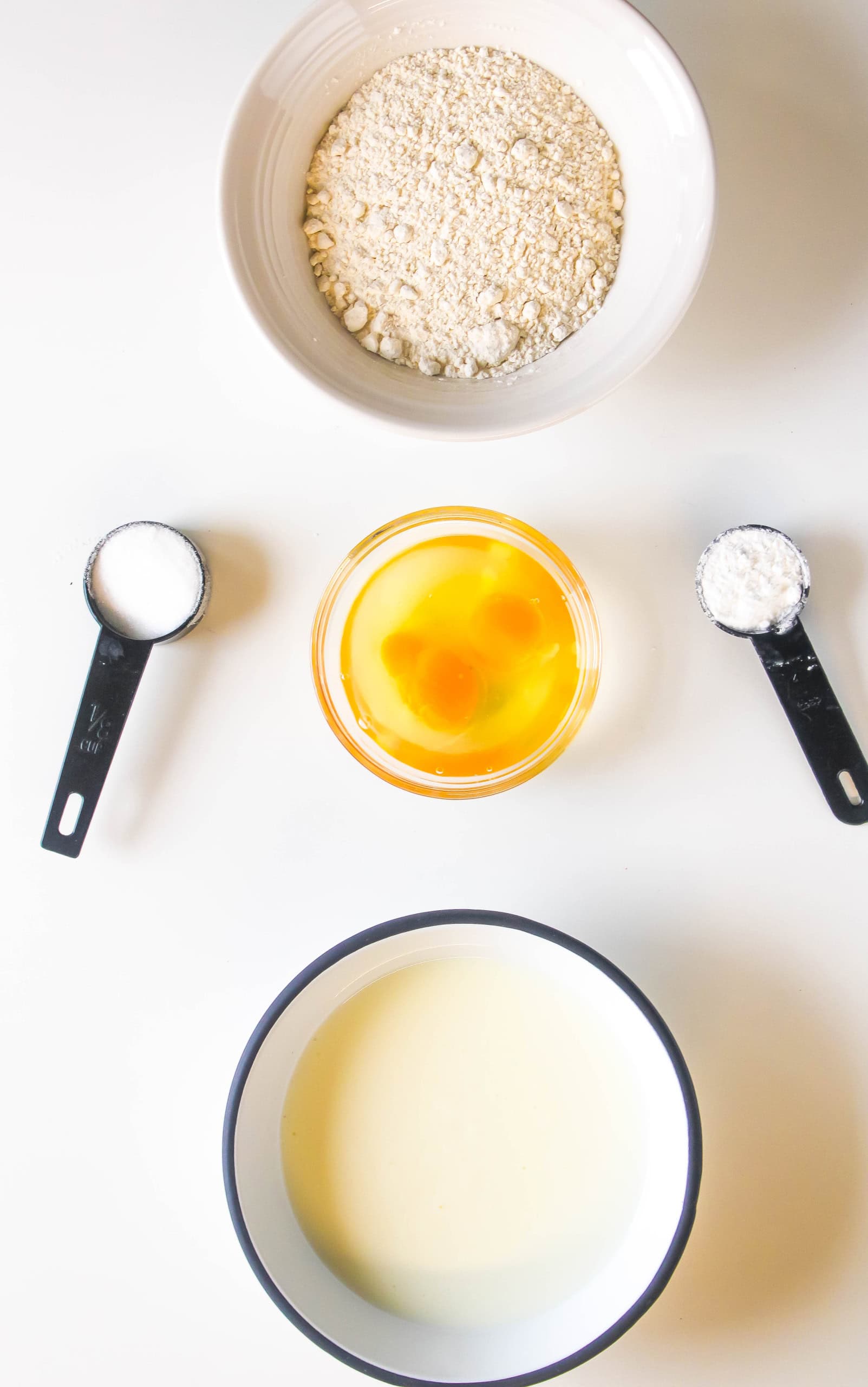 Ingredients for gluten free buttermilk pancakes