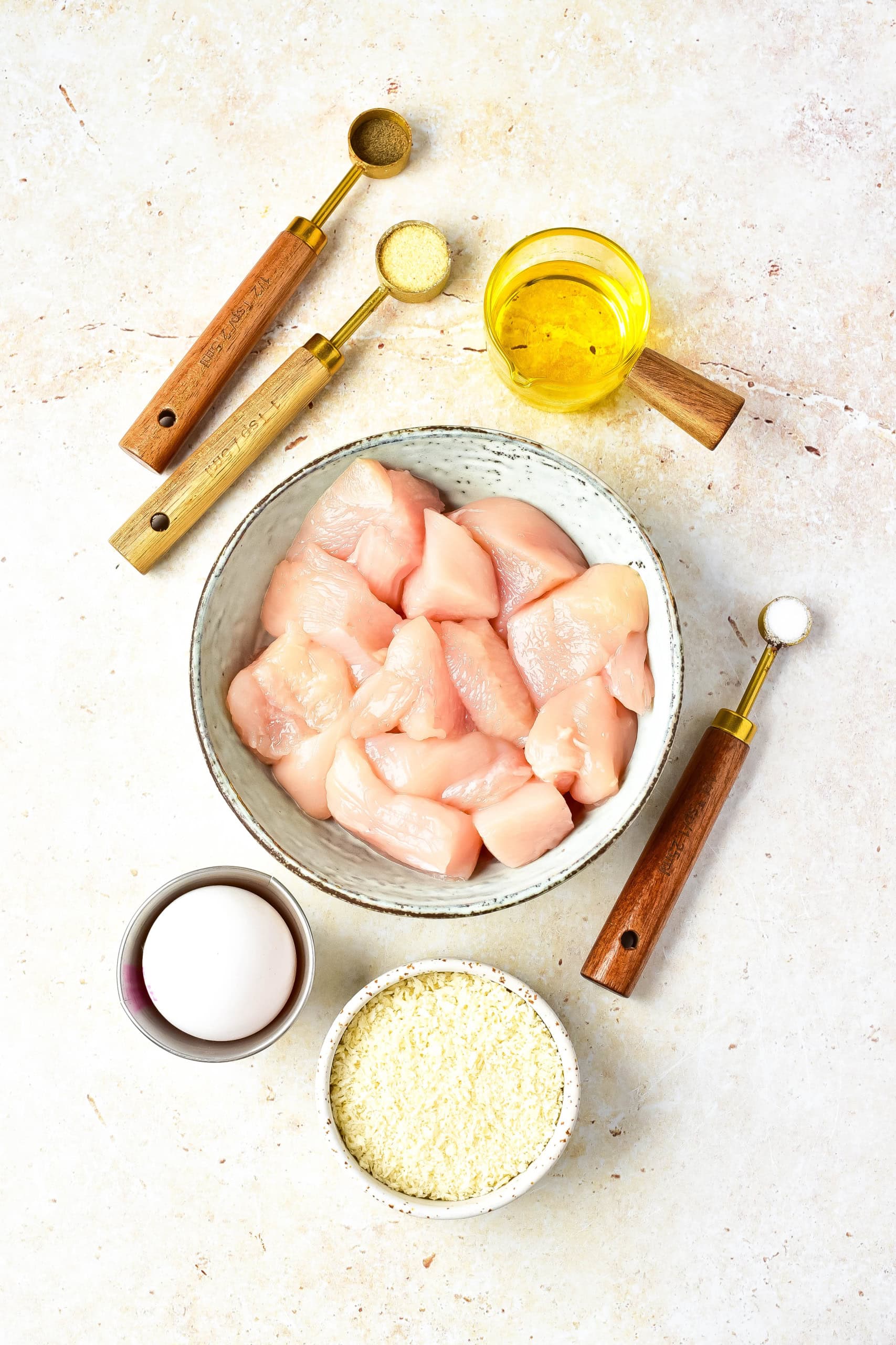 Ingredients for gluten free chicken nuggets