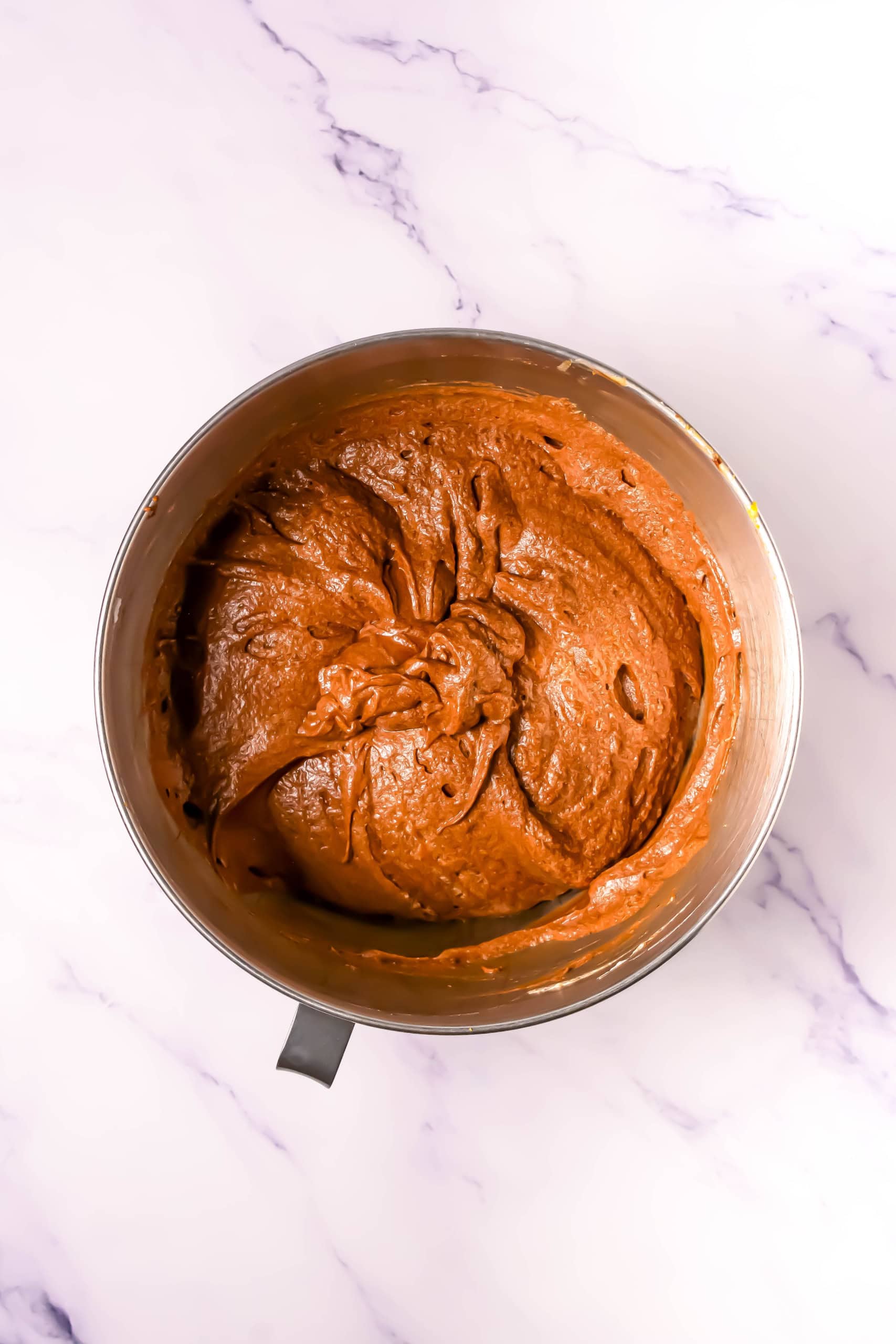 Egg whites added to chocolate batter