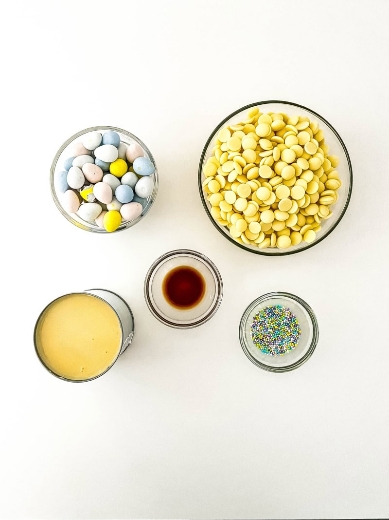 Ingredients for the Easter fudge