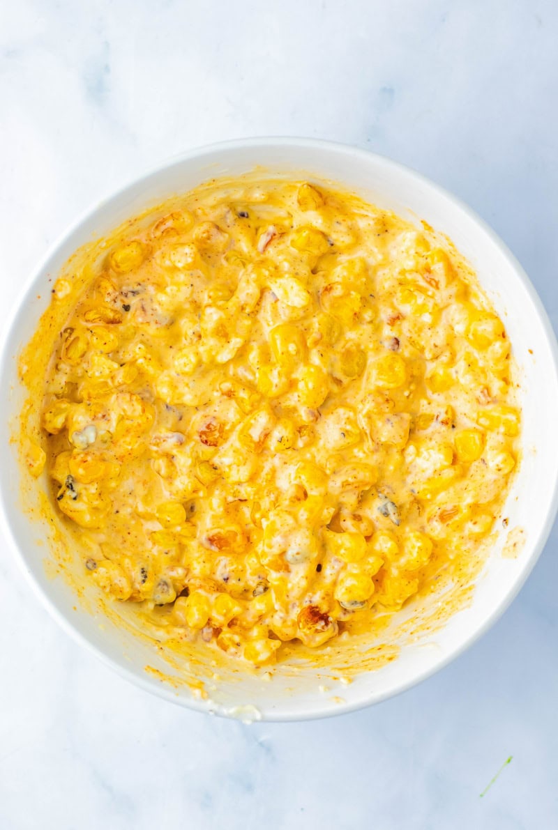 Mexican street corn mixture in a bowl