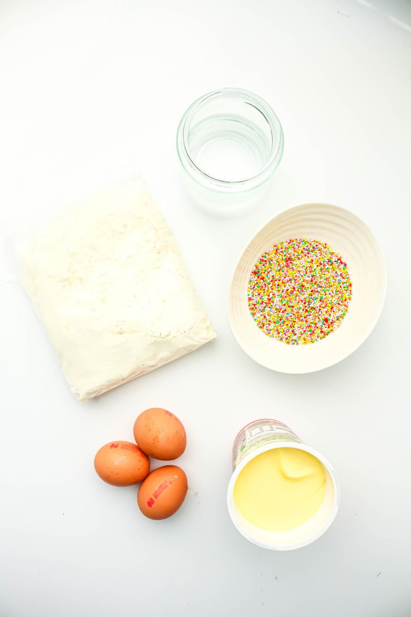 Ingredients for the dot cakes