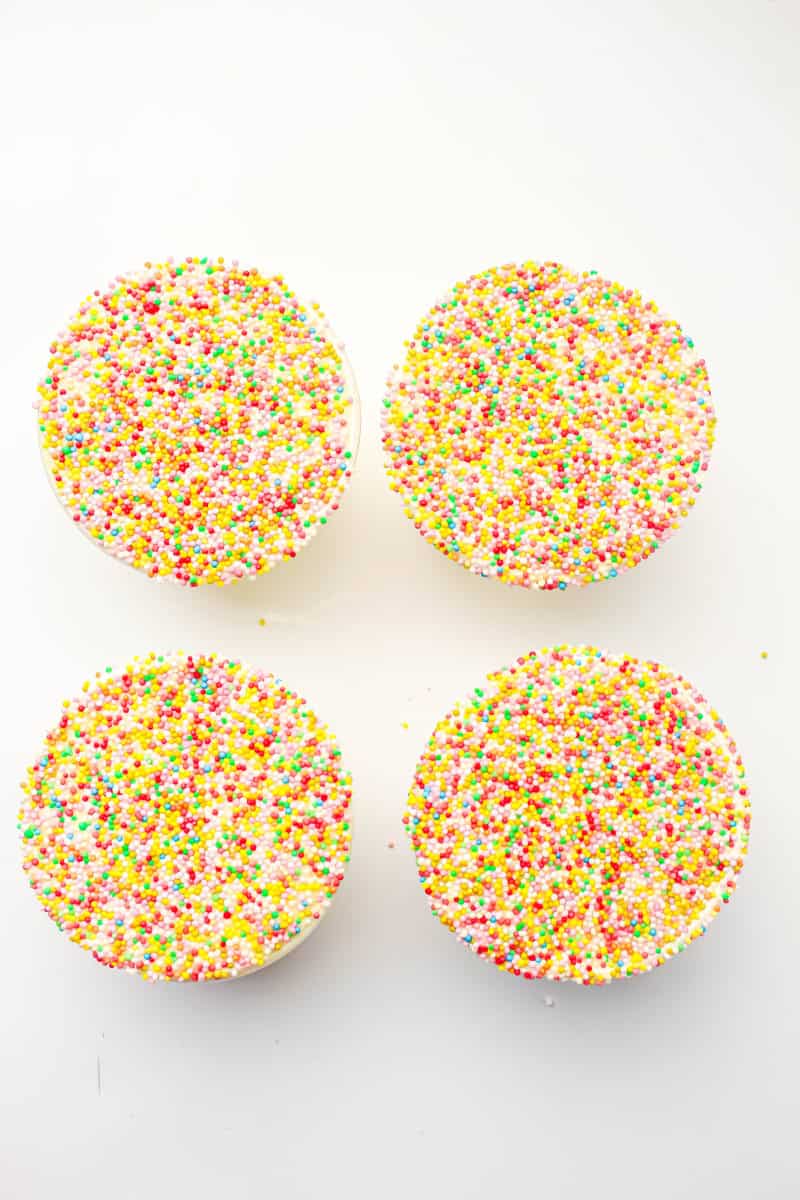 Four dessert dot cakes