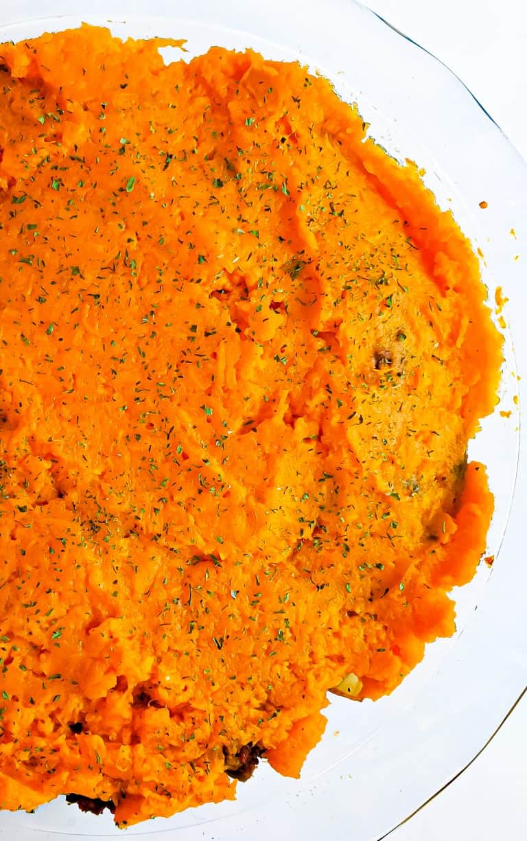 Paleo Shepherd's Pie with Sweet Potato Topping