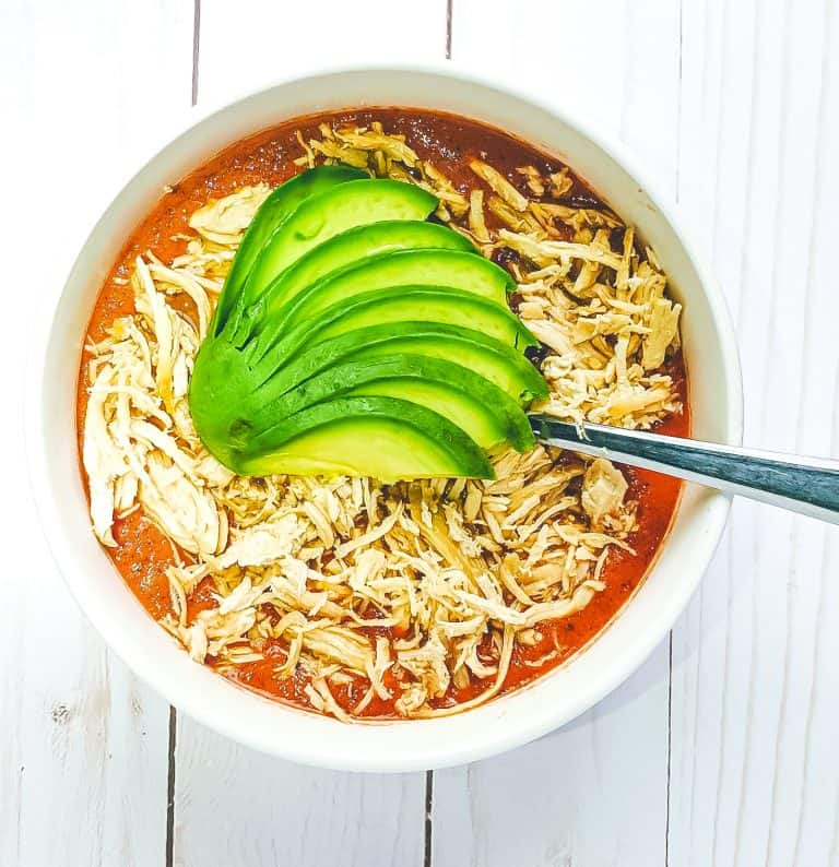 The Best Creamy Fire-Roasted Tomato Chicken Soup with Avocado