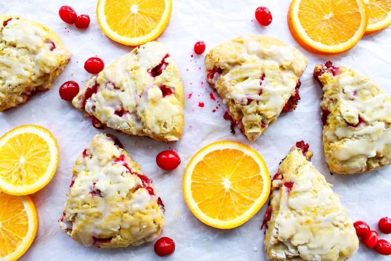 Gluten Free Cranberry Orange Scones (Dairy Free Option)