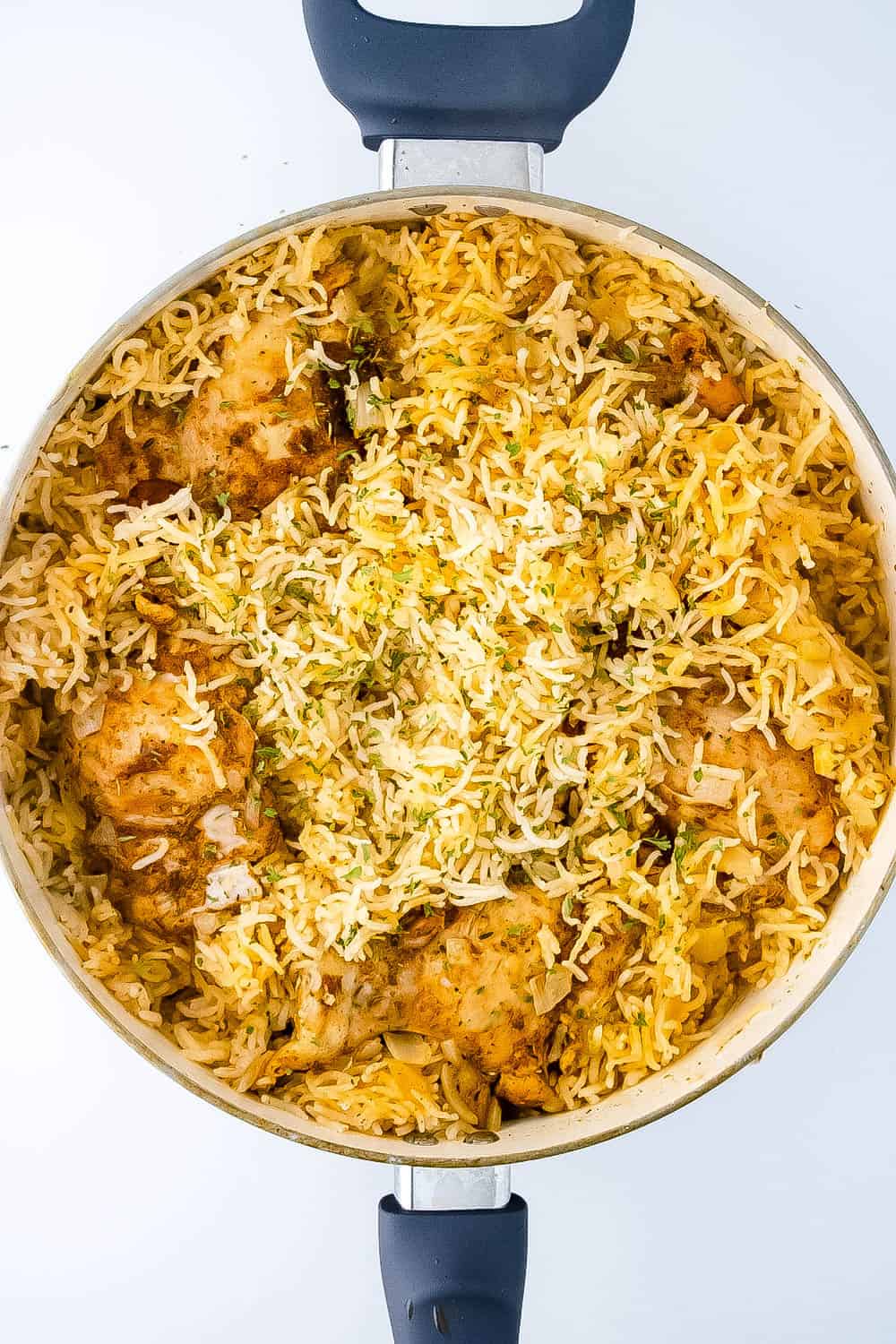 Chicken added back into skillet